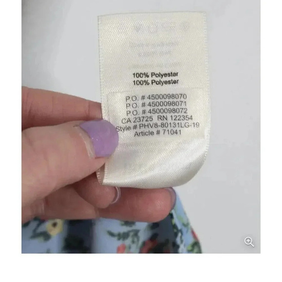 Aritzia Little Moon Elm Blue Floral Wrap Midi Dress Cottagecore Prairie Ruffles - Picture 8 of 8